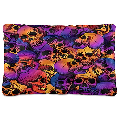 Haustierbett mit Totenkopf-Motiv, für Hunde und Katzen, 45,7 x 61 cm Haustierbett mit Totenkopf-Motiv, für Hunde und Katzen, 45,7 x 61 cm von Boccsty