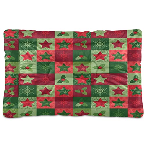 Haustierbett mit weihnachtlichem Schneeflocken-Motiv, Stechpalmen-Muster, für Hunde und Katzen, Hundebett, 45,7 x 61 cm, Kissen für mittelgroße und kleine Welpen Haustierbett mit weihnachtlichem Schneeflocken-Motiv, Stechpalmen-Muster, für Hunde und Katzen, Hundebett, 45,7 x 61 cm, Kissen für mittelgroße und kleine Welpen von Boccsty