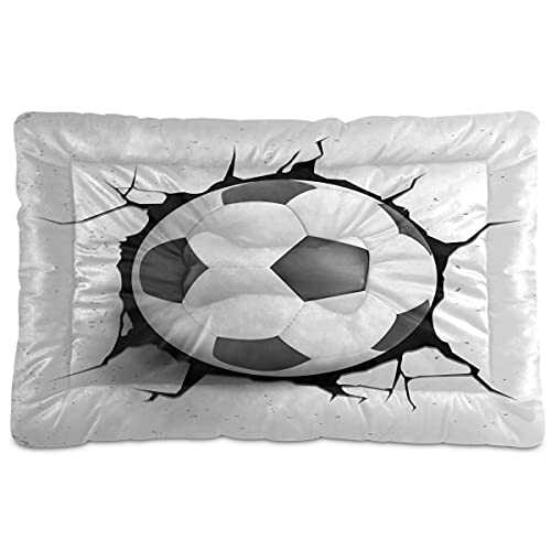 Sport-Fußball-Haustierbett, Matte, Fußball, Hund, Katze, Hundebett, 61 x 91 cm, Haustierkissen, Kissen für mittelgroße und kleine Welpen Sport-Fußball-Haustierbett, Matte, Fußball, Hund, Katze, Hundebett, 61 x 91 cm, Haustierkissen, Kissen für mittelgroße und kleine Welpen von Boccsty