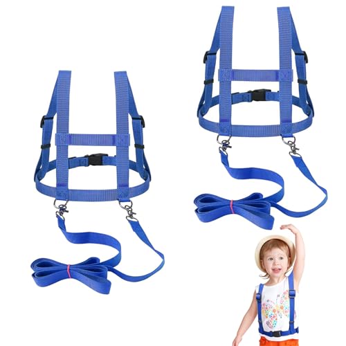 2 Stück Pferdeleine zum Spielen für Kinder, Pferdegeschirr für Kinder zum Spielen, Pferdeleine Spielzeug Größenverstellbare für Skifahren, Rollenspiele, Outdoor (Blau) von Bocguy