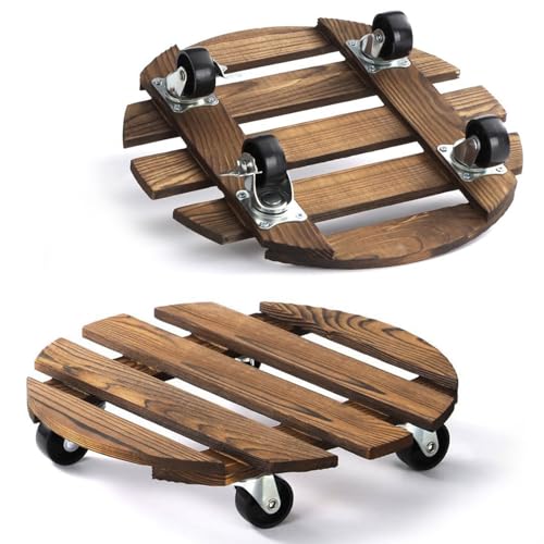 Bocguy 2 Stück Pflanzenroller, Rollbrett Pflanzen Ø 30 x 6.5 cm, Blumenroller mit Rollen, Pflanzenroller & Blumenroller für Außenbereich + Innenbereich, Rollbrett Pflanzen, Rund Bocguy 2 Stück Pflanzenroller, Rollbrett Pflanzen Ø 30 x 6.5 cm, Blumenroller mit Rollen, Pflanzenroller & Blumenroller für Außenbereich + Innenbereich, Rollbrett Pflanzen, Rund von Bocguy
