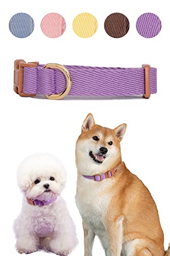 Boddlelang Weiches Hundehalsband, Baumwolle, verstellbare Halsbänder für kleine und mittelgroße Hunde & Katzen von Boddlelang