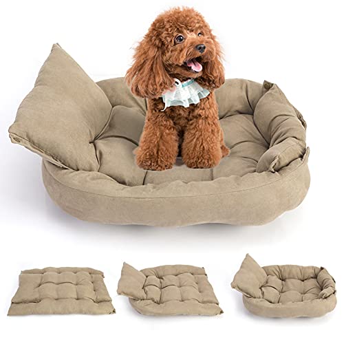 Bodhi2000 3-in-1-Hundebett, Hundebett Mit Variabler Form, Weiches Haustier-Schlafsofa, Multifunktionales Katzenbett Und Hundebett, Maschinenwaschbare Haustiermatte m von Bodhi2000