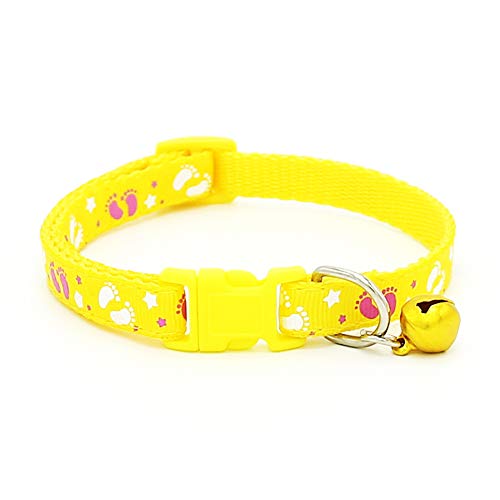 Bodhi2000 Süßes Haustier-Halsband, PP-Polyester, Haustier-Halsband mit Glöckchen, Gelb von Bodhi2000