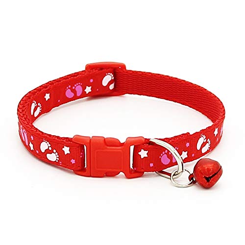 Bodhi2000 Süßes Haustier-Halsband, PP-Polyester, Haustier-Halsband mit Glöckchen, Rot von Bodhi2000