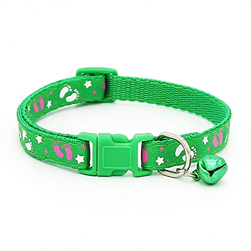 Bodhi2000 Süßes Haustier-Halsband, PP-Polyester, für Hunde und Katzen, mit Glöckchen, Grün von Bodhi2000