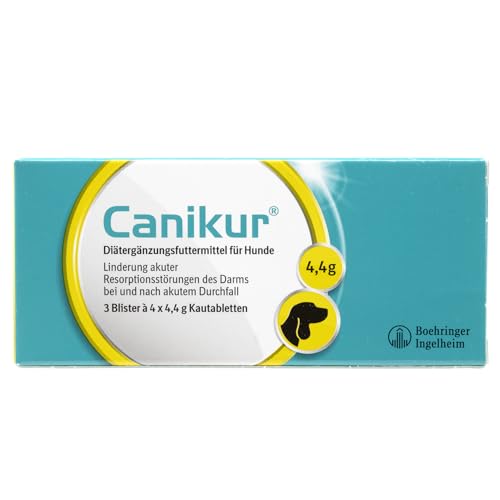 Canikur® Kautabletten für den Hund – Diätergänzungsfuttermittel zur Linderung akuter Resorptionsstörungen des Darms bei und nach akutem Durchfall 12 STK. von CANIKUR