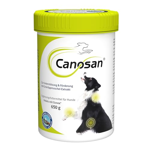 Boehringer Ingelheim Canosan Pellets | 650 g | Ergänzungsfuttermittel für Hunde | Kann unterstützend wirken zur Gelenkgesundheit bei Hunden | Mit dem original Inhaltsstoff Gonex von CANOSAN