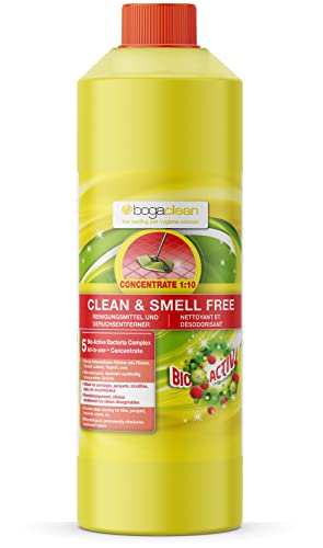 Bogaclean Clean & Smell Free Concentrate - Geruchsentferner & Reiniger - Ideal für Haushalt & Tierhaltung - Mikrobiologischer Geruchsneutralisierer & Enzymreiniger von Bogaclean