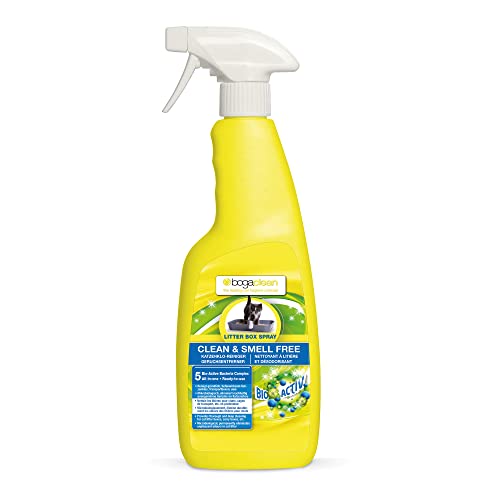 Bogaclean Clean & Smell Free Litter Box Spray - Katzenurin Geruchsentferner - Ideal für Katzentoiletten & Zubehör - Mikrobiologischer Geruchsneutralisierer & Enzymreiniger - 500 ml von Bogaclean