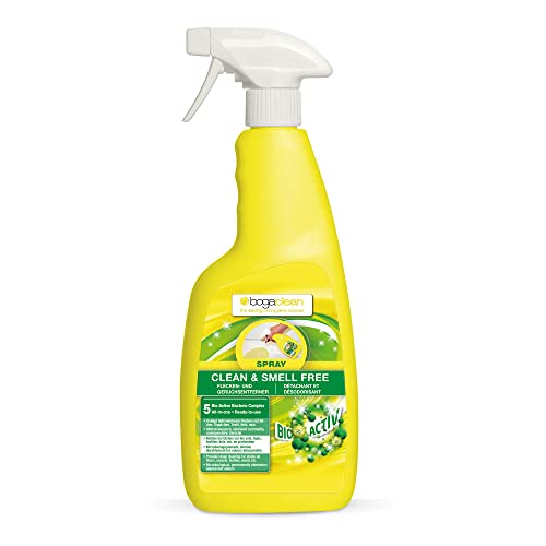 Bogaclean Clean & Smell Free Spray - Geruchsentferner & Fleckenentferner - 750 ml - Mikrobiologischer Geruchsneutralisierer & Enzymreiniger von Bogaclean