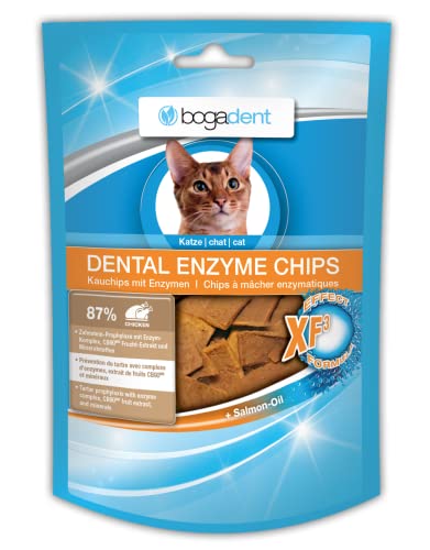 bogar, Bogadent Dental Sticks Katze, Zahnstocher für Hygiene & Gesundheit, Katzensnacks für die Katzen-Zahnpflege, Schmackhafte Chips, Mit Fleisch, Früchten und Mineralien, Katzenzubehör, 50 g von Bogadent