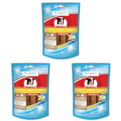Bogadent Dental Fibre Flexies - Hunde Kauartikel gegen Zahnstein & Plaque - Kaustangen Hund für die tägliche Hunde Zahnpflege - Mit Pflanzenfasern für eine bessere Verdauung - 3er Pack - 70g Bogadent Dental Fibre Flexies - Hunde Kauartikel gegen Zahnstein & Plaque - Kaustangen Hund für die tägliche Hunde Zahnpflege - Mit Pflanzenfasern für eine bessere Verdauung - 3er Pack - 70g von Bogadent
