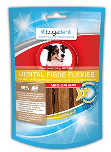 Bogadent Dental Fibre Flexies - Hunde Kauartikel gegen Zahnstein & Plaque - Kaustangen Hund für die tägliche Hunde Zahnpflege - Mit Pflanzenfasern für eine bessere Verdauung - 1er Pack - 70g von Bogadent