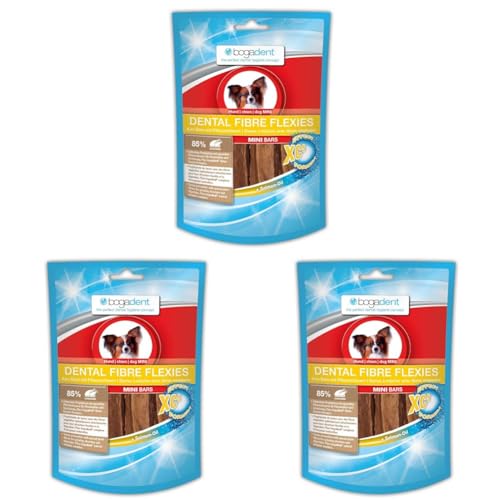 Bogadent Dental Fibre Flexies Mini - Hunde Kauartikel gegen Zahnstein & Plaque - Kaustangen Hund für die tägliche Hunde Zahnpflege - Mit Pflanzenfasern für eine bessere Verdauung - 3er Pack - 70g Bogadent Dental Fibre Flexies Mini - Hunde Kauartikel gegen Zahnstein & Plaque - Kaustangen Hund für die tägliche Hunde Zahnpflege - Mit Pflanzenfasern für eine bessere Verdauung - 3er Pack - 70g von Bogadent