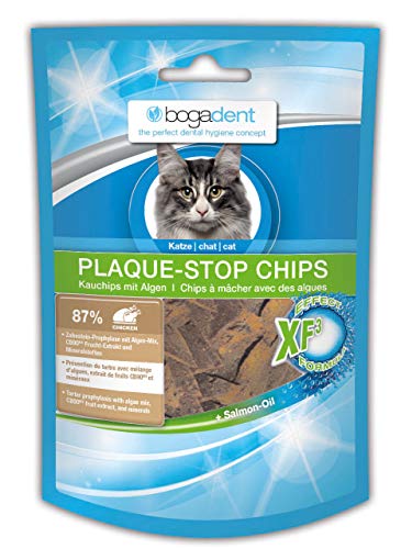 bogar, Bogadent Dental Sticks für Katzen, Zahnstocher Katzen-Zahnpflege, Katzensnacks zur Vorbeugung von Zahnstein, Chips für Katzen, Mit Fleisch, Früchten und Mineralien, Katzenzubehör, 50 g von Bogadent