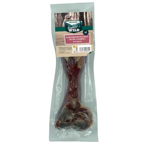 Bogar - Simply Wild - Hundeknochen – Hundefutter als Ergänzung zur täglichen Ernährung – Hundeleckerli aus 100% getrocknetem Schweinefemur – Unterstützt die Hundepflege & fördert die Zahngesundheit von Bogar