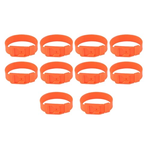 10pcs Ziegenkragen Schafausweisbänder, PU -Materials -Viehkennzeichnung, Monito und Management -Tool für landwirtschaftliche Geräte, Markierer und Unterscheidung des (36cm Orange) von Bognajin