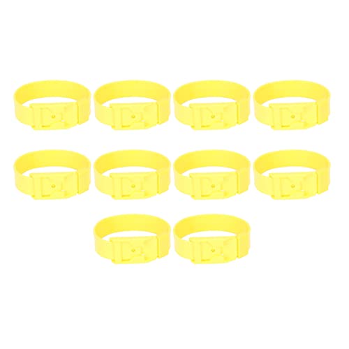 10pcs Ziegenkragen Schafausweisbänder, PU -Materials -Viehkennzeichnung, Monito und Management -Tool für landwirtschaftliche Geräte, Markierer und Unterscheidung des (36cm Yellow) von Bognajin