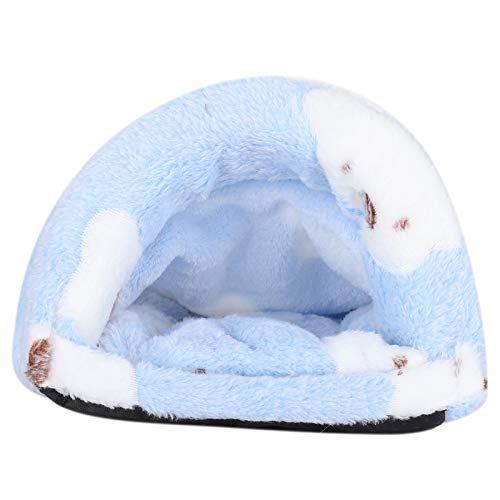 Bognajin Mini-Haustier-Winterschlafbett, Abnehmbarer Käfig für Hamster-Meerschweinchen, warme Haushöhle mit Flanellmaterial, leicht zu reinigen, geeignet für kleine Tiere (M) von Bognajin