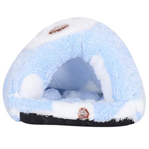 Bognajin Mini-Haustier-Winterschlafbett, Abnehmbarer Käfig für Hamster-Meerschweinchen, warme Haushöhle mit Flanellmaterial, leicht zu reinigen, geeignet für kleine Tiere (S) von Bognajin