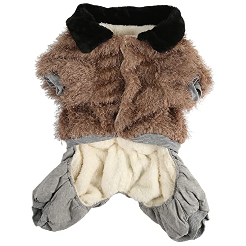 Winter Pet Clothes, Thick Skin Friendly Cotton for Hair Protection, Loose and Warm Costume for Small Medium Large Dogs, Classic Coffee Design with Snap Closure (5XL) von Bognajin