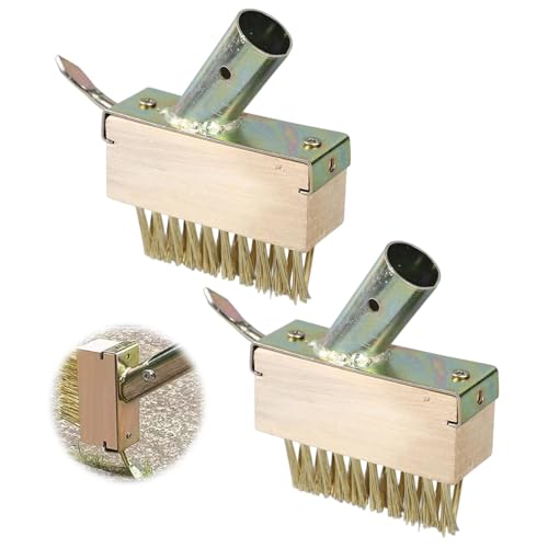 Bogoro 2er Set Unkraut Fugenbürste mit je 29 x 30 Metall-Borsten und Schaber Gegen Unkraut Ohne Stiel,Unkraut Fugenbürste,Fugenreinigung Stahlbürste,Metall-Borsten und Schaber Gegen von Bogoro