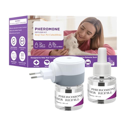 Bohany Beruhigender Pheromon Diffusor Für Katzen | Sicherer Beruhigungsdiffusor Für Katzen | Stecker Für Schlafkomfort Und Entspannung Für Ruhiges Zuhause Und Reisen Mit Katzen Bohany Beruhigender Pheromon Diffusor Für Katzen | Sicherer Beruhigungsdiffusor Für Katzen | Stecker Für Schlafkomfort Und Entspannung Für Ruhiges Zuhause Und Reisen Mit Katzen von Bohany