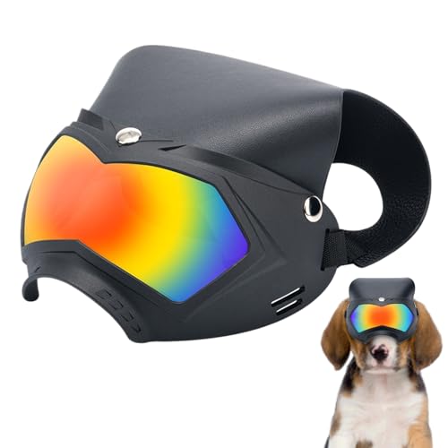 Bohany Sonnenbrille für Hunde - UV-Schutz Für Katzenbrille Mit Hutfunktion - Abnehmbarer Atmungsaktiver Hundeschutzhelm Haustierzubehör für Aktivitäten im Freien wie Bergwandern Sommerfeste und von Bohany