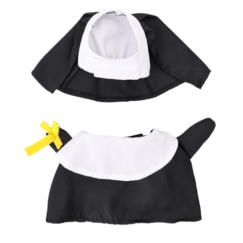 Bohue 2-teiliges Halloween-Kostüm-Set für Nonne, Hundekostüm, lustiges Halloween-Nonnenhut, Lätzchen, Halloween-Party, Cosplay-Kostüm für Haustiere Bohue 2-teiliges Halloween-Kostüm-Set für Nonne, Hundekostüm, lustiges Halloween-Nonnenhut, Lätzchen, Halloween-Party, Cosplay-Kostüm für Haustiere von Bohue