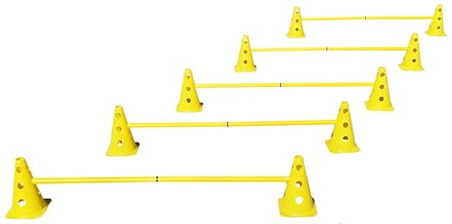 Steckhürdenset Gelb - 5 er Set für Koordinationstraining Agility Hundesport Pferdesport Zubehör Lochkegel Fussball Pylone Stangen Lochkegel für Trainingsübungen Trainingszubehör Steckhürdenset Gelb - 5 er Set für Koordinationstraining Agility Hundesport Pferdesport Zubehör Lochkegel Fussball Pylone Stangen Lochkegel für Trainingsübungen Trainingszubehör von Boje Sport