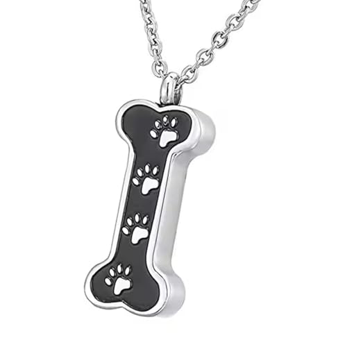 2pcs Knochenform Haustier Urne Anhänger Halskette Für Asche Behälter Hund Pfoten Druck Medischetten Schmuck Für Haustierliebhaber 2pcs Knochenform Haustier Urne Anhänger Halskette Für Asche Behälter Hund Pfoten Druck Medischetten Schmuck Für Haustierliebhaber von Bokcztml