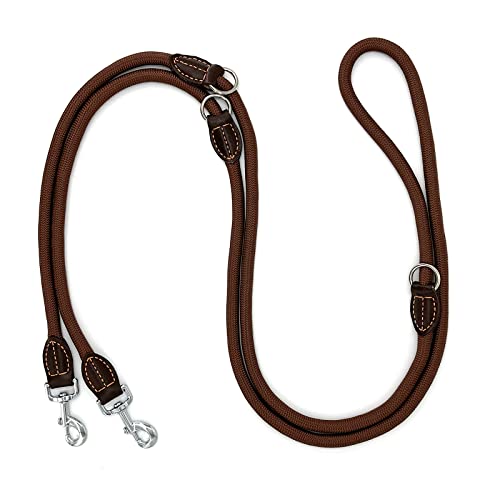 Hundeleine Doppelleine für Mittelgroße Große Hunde Führleine 3m Verstellbar mit 2 Karabiner Leine Hund Robust Nylon Dog Leash Multifunktionale Hundeleine 3 Meter lang x 1,4 cm Braun Hundeleine Doppelleine für Mittelgroße Große Hunde Führleine 3m Verstellbar mit 2 Karabiner Leine Hund Robust Nylon Dog Leash Multifunktionale Hundeleine 3 Meter lang x 1,4 cm Braun von Bokelai