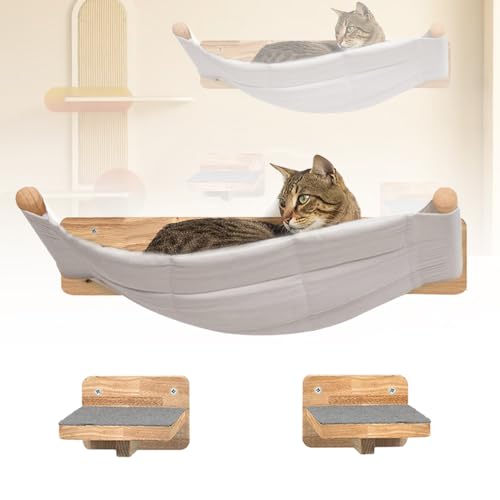 kletterwand Katzen Set, Katzenhängematte, Kletterwand Katzen inkl. 2X Katzentreppe Wand, Kratzbaum Wand, Hängematte Katze, Wandkratzbaum, Katzenmöbel, Katzen Kletterwand für Katzen bis zu 20–28 kg kletterwand Katzen Set, Katzenhängematte, Kletterwand Katzen inkl. 2X Katzentreppe Wand, Kratzbaum Wand, Hängematte Katze, Wandkratzbaum, Katzenmöbel, Katzen Kletterwand für Katzen bis zu 20–28 kg von Bolam