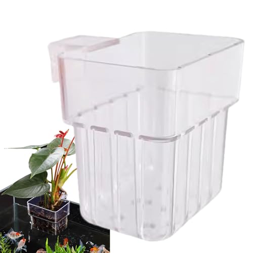Bollisate Aquarium-Pflanzenhalter – transparenter Aquarium-Dekoration, Pflanzentopf, Wasserpflanzen-Halter, Wasserpflanzen-Becher, Aquarium-Pflanzgefäß von Bollisate