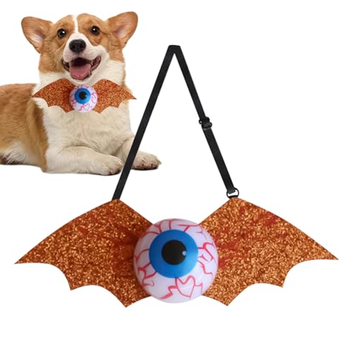 Bollisate Hunde Halsband Mit Fliege | Halloween Halsband Mit Leuchtendem Augapfel Fuer Katzenkostuem - Verstellbares Halstuch Haustier Kostüm Für Klein Mittel Groß Reise Outdoor Fotoshootings Bollisate Hunde Halsband Mit Fliege | Halloween Halsband Mit Leuchtendem Augapfel Fuer Katzenkostuem - Verstellbares Halstuch Haustier Kostüm Für Klein Mittel Groß Reise Outdoor Fotoshootings von Bollisate