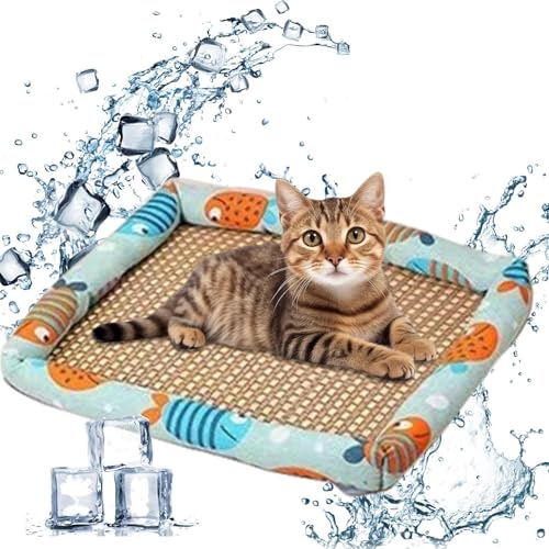 Bollisate Hundekühlkissen, Haustierkühl Matte - Katzenkühlmatte - 12x16 Zoll waschbarer wasserdichtes schweres Hochleistungs-Atmungsmatratze für die Camping-Terrasse Hinterhof-Wohnung von Bollisate