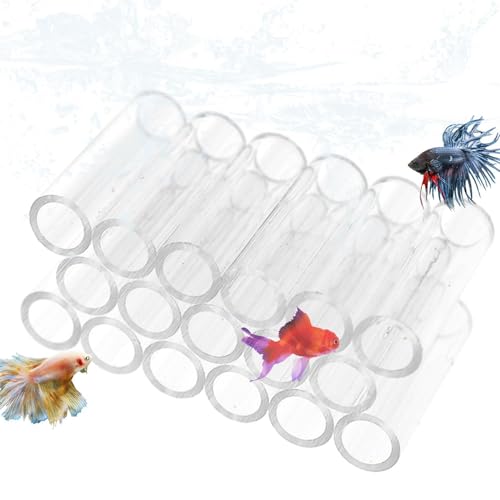 Bollisate Shrimp Pipes - Transparente Acrylröhre Aquarium Garnelenhöhle Zucht - Kleine Fisch-Shrimpen Habitat, Zuchtrohr Versteckhöhle Versteck Rohre von Bollisate