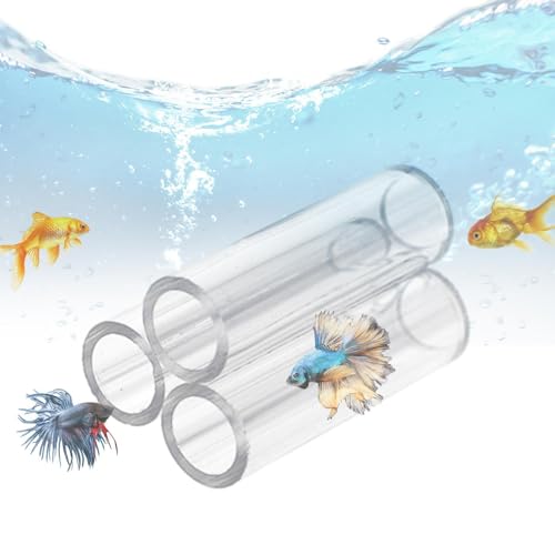 Bollisate Shrimp Shelter Tube | Transparenter Acryl-Kristall-Unterschlupf für Aquarien, kleine Fische, , Brutrohr, Versteckhöhle, Versteck von Bollisate