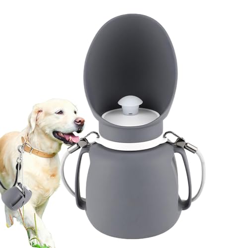 Bollisate Wasserflaschenspender für Hunde, 800 ml, tragbarer Welpen-Wasserspender, faltbar, geräumiges Trog-Design, Haustier-Getränke-Futterspender mit Umhängeband, für kleine, mittelgroße und große von Bollisate
