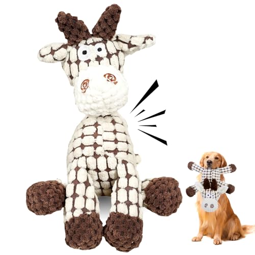 BoloShine Hundespielzeug, Quietschendes Hunde Plüschtier für Kleine bis Mittelgroße Hunde, Süßes Gefüllte Hundekauspielzeug, Interaktives Hundespielzeug Hundegeschenke (Weißes Schaf) von BoloShine