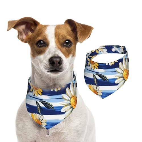 BoltPack Dreieckstuch mit Blumendruck, niedliches Hundehalstuch, verstellbar, mit Druckknöpfen, für Hunde, Welpen, Katzen von Boltpack