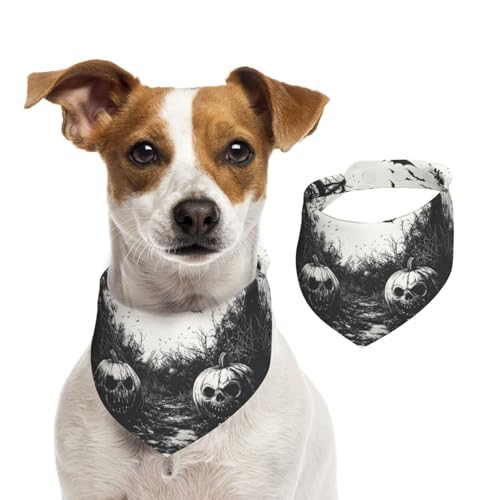 BoltPack Dreieckstuch mit Halloween-Druck, niedliches Hundehalstuch, verstellbar mit Druckknöpfen, für Hunde, Welpen, Katzen von Boltpack