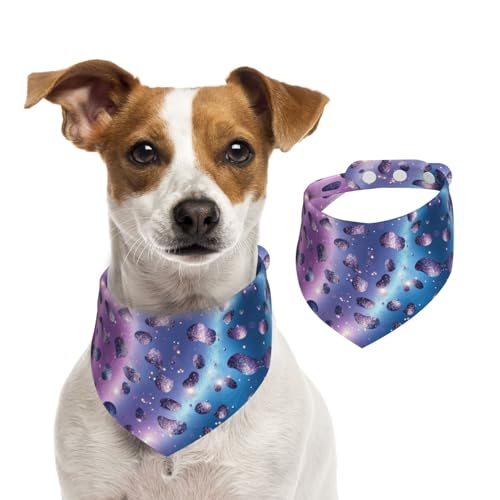 BoltPack Dreieckstuch mit Leopardenmuster, niedliches Hundehalstuch, verstellbar, mit Druckknöpfen, für Hunde, Welpen, Katzen von Boltpack