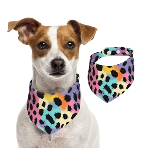 BoltPack Dreieckstuch mit Leopardenmuster, niedliches Hundehalstuch, verstellbar, mit Druckknöpfen, für Hunde, Welpen, Katzen von Boltpack