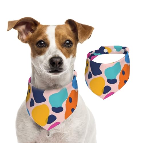BoltPack Dreieckstuch mit Leopardenmuster, niedliches Hundehalstuch, verstellbar mit Druckknöpfen, für Hunde, Welpen, Katzen von Boltpack
