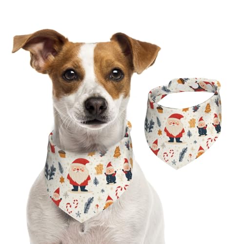 BoltPack Dreieckstuch mit Weihnachtsdruck, niedliches Hundehalstuch, verstellbar, mit Druckknöpfen, für Hunde, Welpen, Katzen von Boltpack