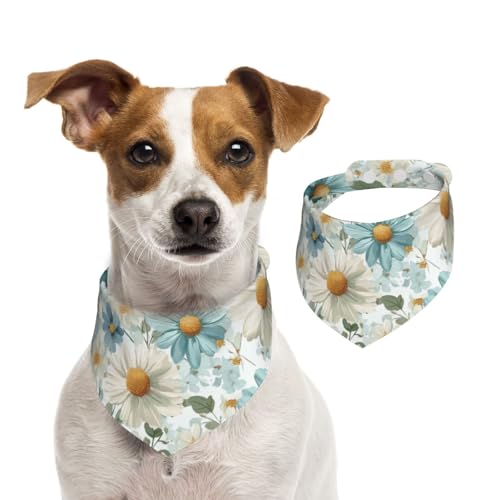 BoltPack Dreieckstuch mit buntem Blumendruck, niedliches Hundehalstuch, verstellbar, mit Druckknöpfen, für Hunde, Welpen, Katzen von Boltpack
