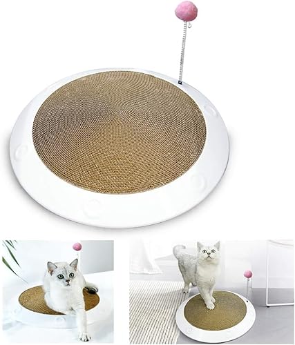D92DS Katzen Kratzbrett mit Glockenball – Faltbare Kratzmatte und Spielzeug, Rundes Katzenbett und Kratzmöbel aus hochwertigem Wellpappenpapier, Größe: 45 x 45 x 43 cm D92DS Katzen Kratzbrett mit Glockenball – Faltbare Kratzmatte und Spielzeug, Rundes Katzenbett und Kratzmöbel aus hochwertigem Wellpappenpapier, Größe: 45 x 45 x 43 cm von Bolwins