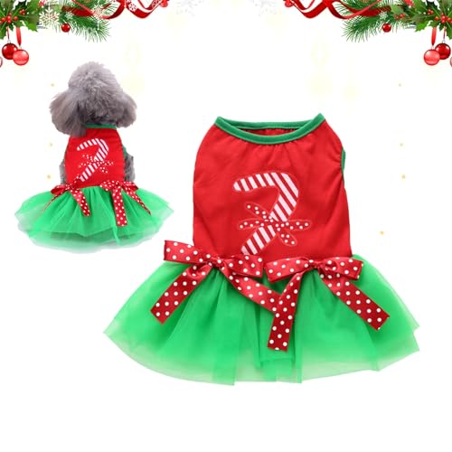 Haustier Weihnachten Kleid, Hundekleid Welpenrock Weihnachtskleidu ng für Haustiere Hundekleid welpen Luxusrock für Teddy Schnauzer Chihuahua Kleine Mittelgroße Hunde und Katzen, S von BomDog